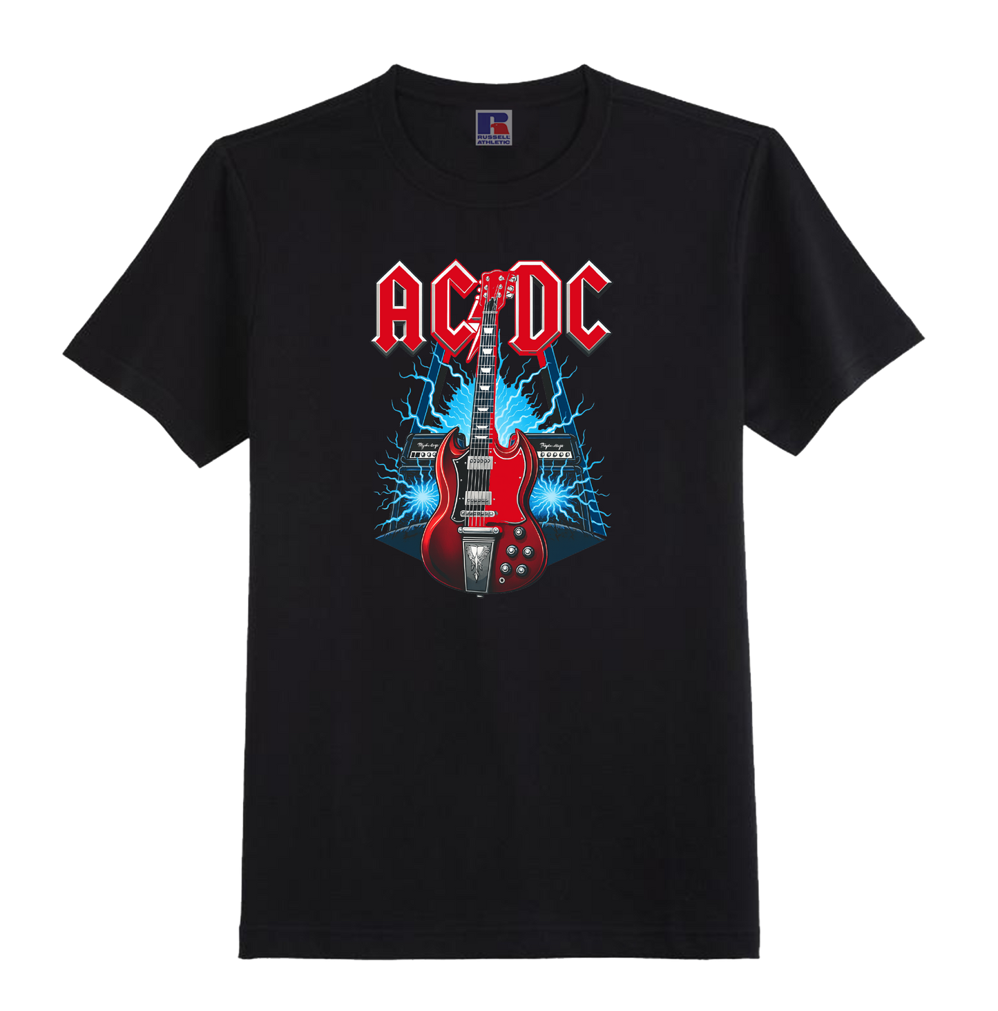 AC/DC T-SHIRT. ORGANIC BLACK COTTON - 100% UNOFFICIAL