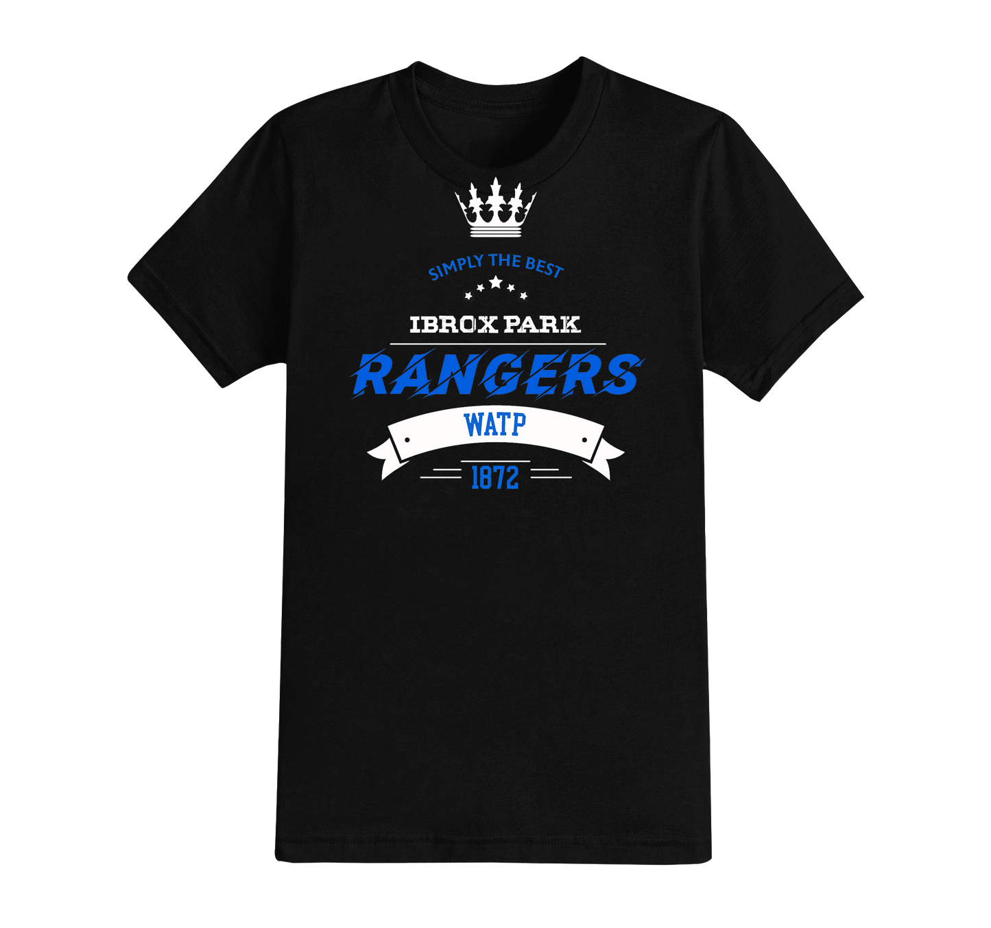 9.6 : The Crown Football T-shirt - ALL TEAMS AVAILABLE - PERSONALISED