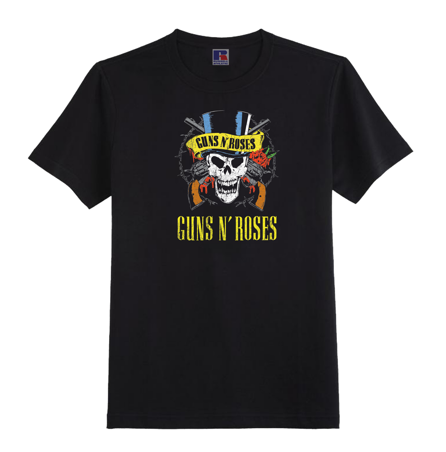GUNS "N" ROSES BLACK ORGANIC T-SHIRT - 100% UNOFFICIAL
