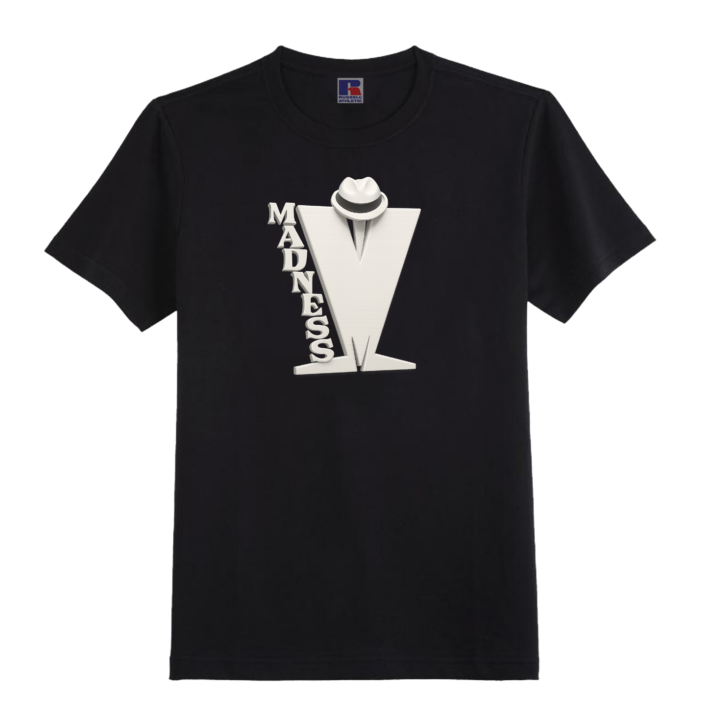 MADNESS T-SHIRT IN ORGANIC BLACK COTTON - 100% UNOFFICIAL