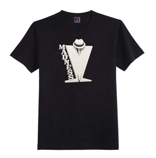 MADNESS T-SHIRT IN ORGANIC BLACK COTTON - 100% UNOFFICIAL