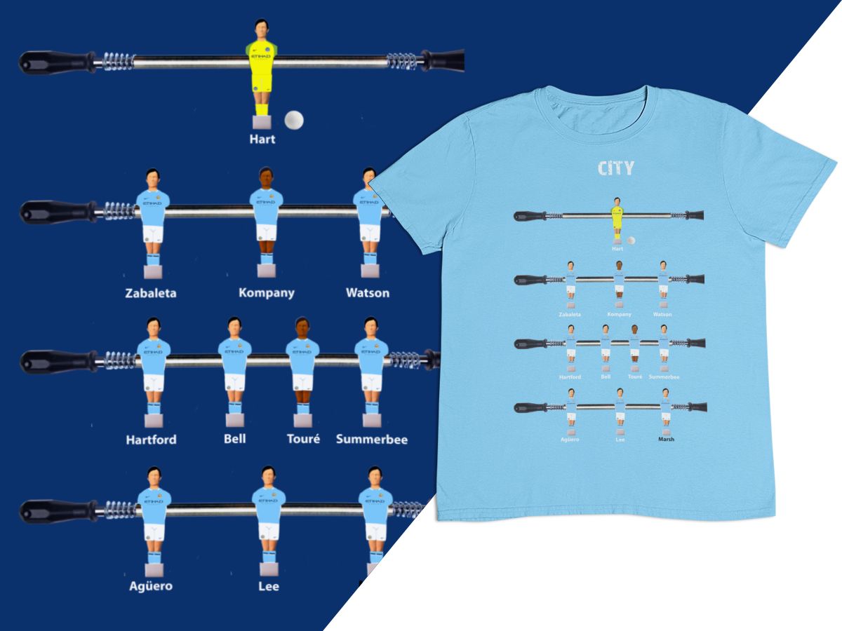 3 : Table Football T-shirt - every team available. PERSONALISED