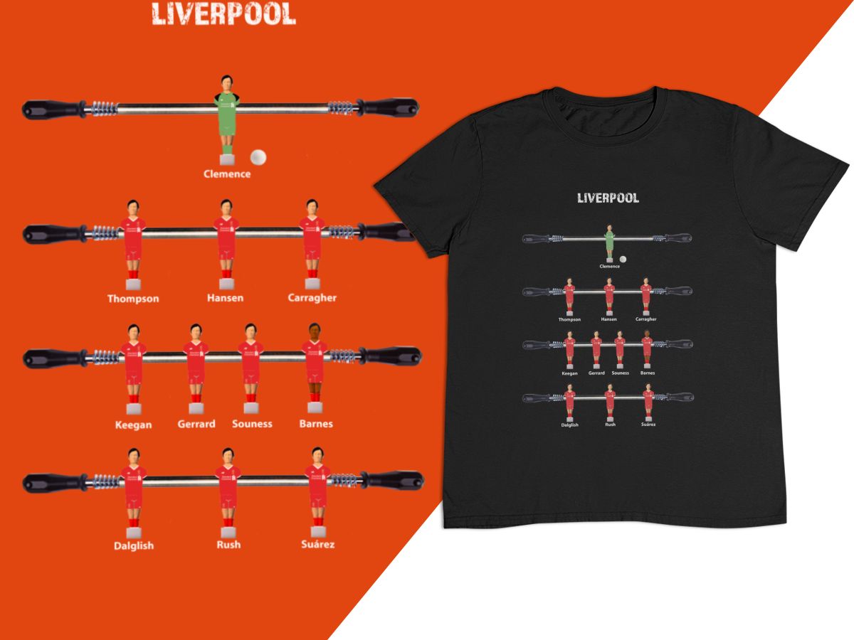 3 : Table Football T-shirt - every team available. PERSONALISED