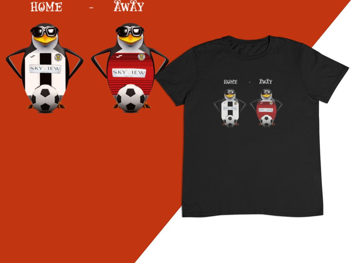 8 : Personalised Penguin Home & Away Strip T-Shirt - CHOOSE YOUR OWN TEAM