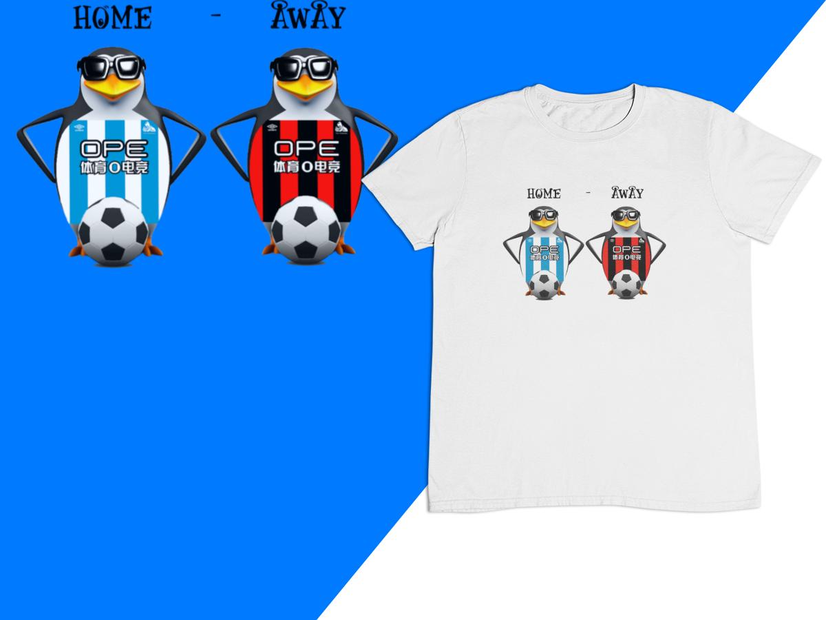 8 : Personalised Penguin Home & Away Strip T-Shirt - CHOOSE YOUR OWN TEAM