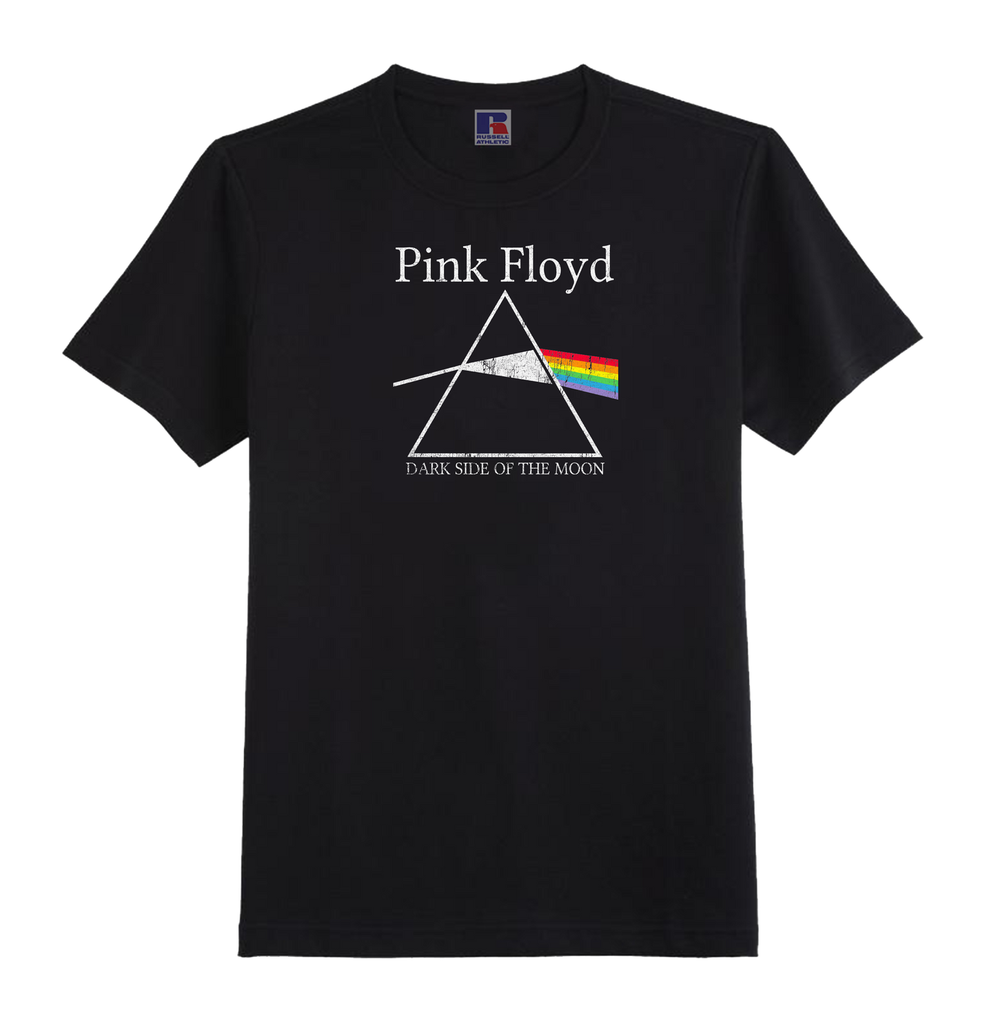 PINK FLOYD DARK SIDE OF THE MOON ORGANIC BLACK T-SHIRT + WHITE - 100% UNOFFICIAL