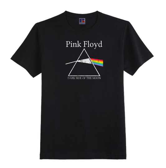 PINK FLOYD DARK SIDE OF THE MOON ORGANIC BLACK T-SHIRT + WHITE - 100% UNOFFICIAL