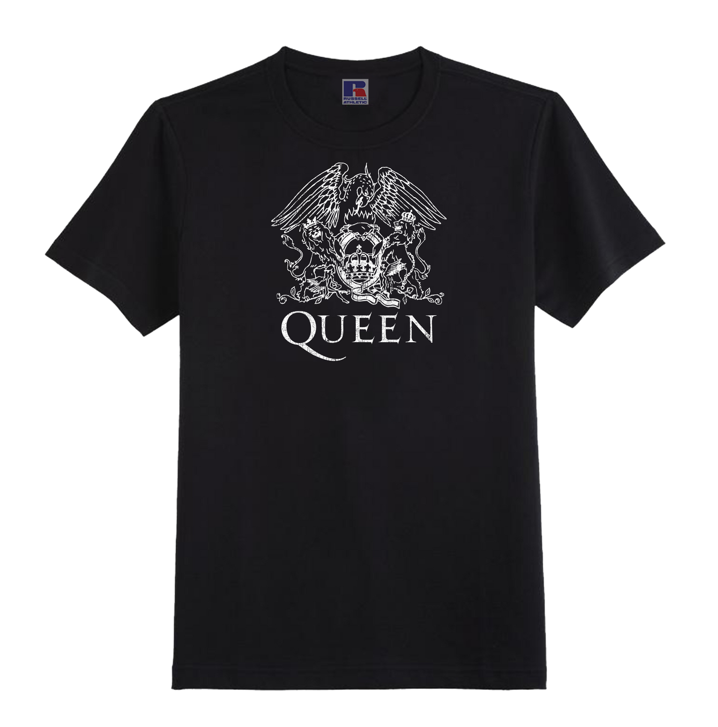 QUEEN LOGO DESIGN T-SHIRT IN BLACK ORGANIC COTTON - 100% UNOFFICIAL
