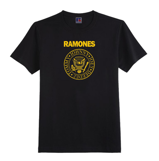 RAMONES BLACK ORGANIC T-SHIRT - 100% UNOFFICIAL