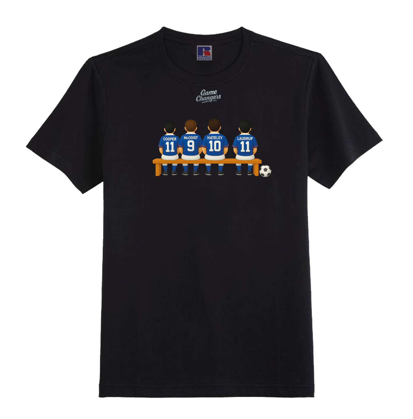 2.2 GAME CHANGER 3D - FOOTBALL T-SHIRT. Choose your own Subs. Every team available. 100% UNOFFICIAL