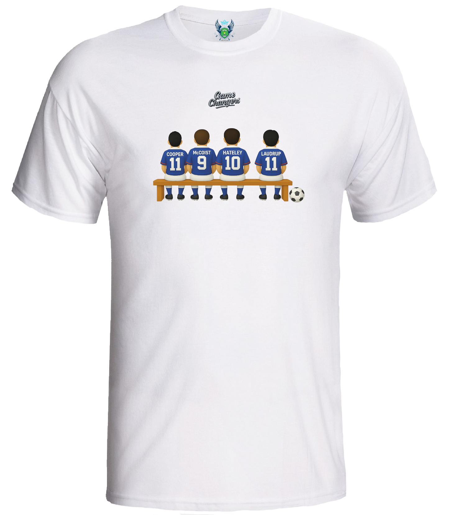 2.2 GAME CHANGER 3D - FOOTBALL T-SHIRT. Choose your own Subs. Every team available. 100% UNOFFICIAL