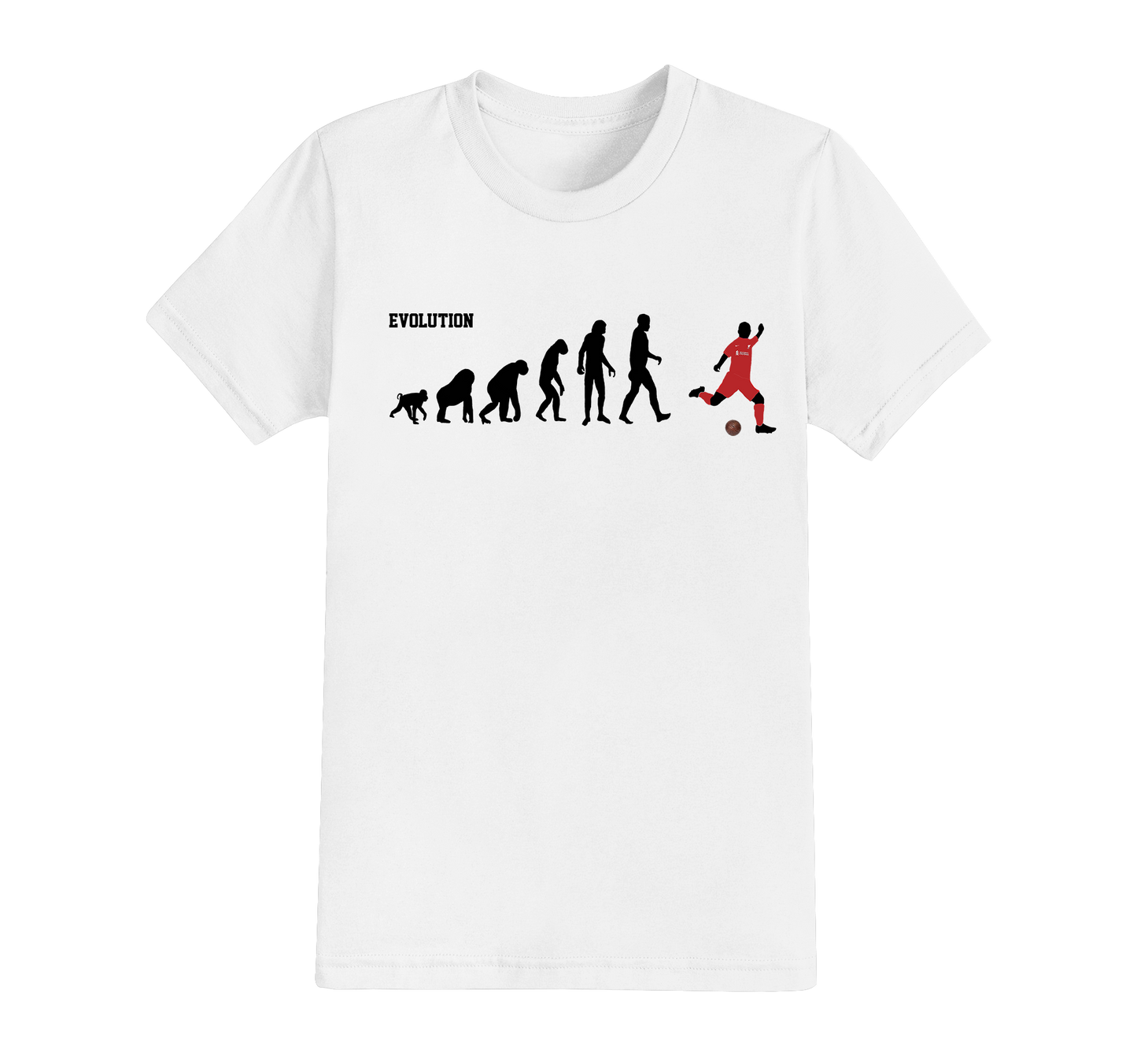 9.4 : Evolution of Woman Football T-shirt - every team available. PERSONALISED