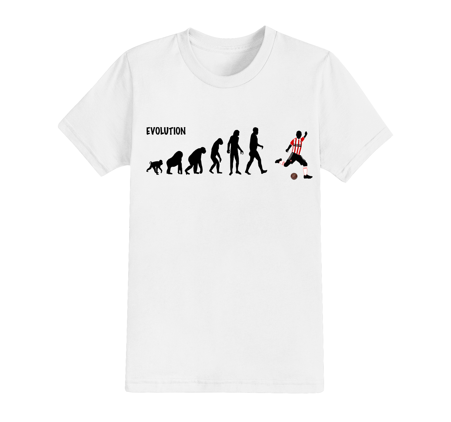 9.4 : Evolution of Woman Football T-shirt - every team available. PERSONALISED