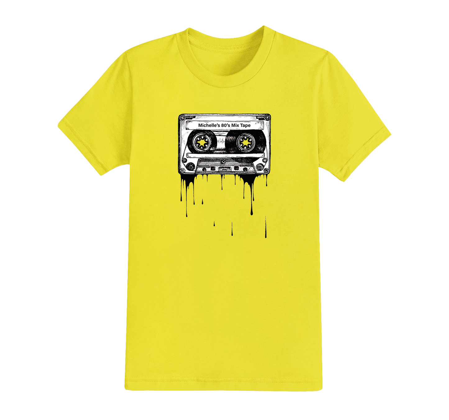 Tape Cassete 70s 80s Design T-shirt - Add your own text